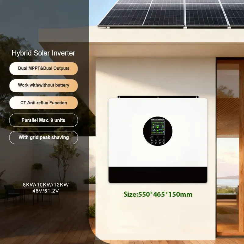 MINVON SOL IA-D2 Series Hybrid Solar Inverter Reliable Residential Use Pure Sine Wave Dual MPPT Off-Grid On-Grid Hybrid Inverter for Home Solar Energy Storage System