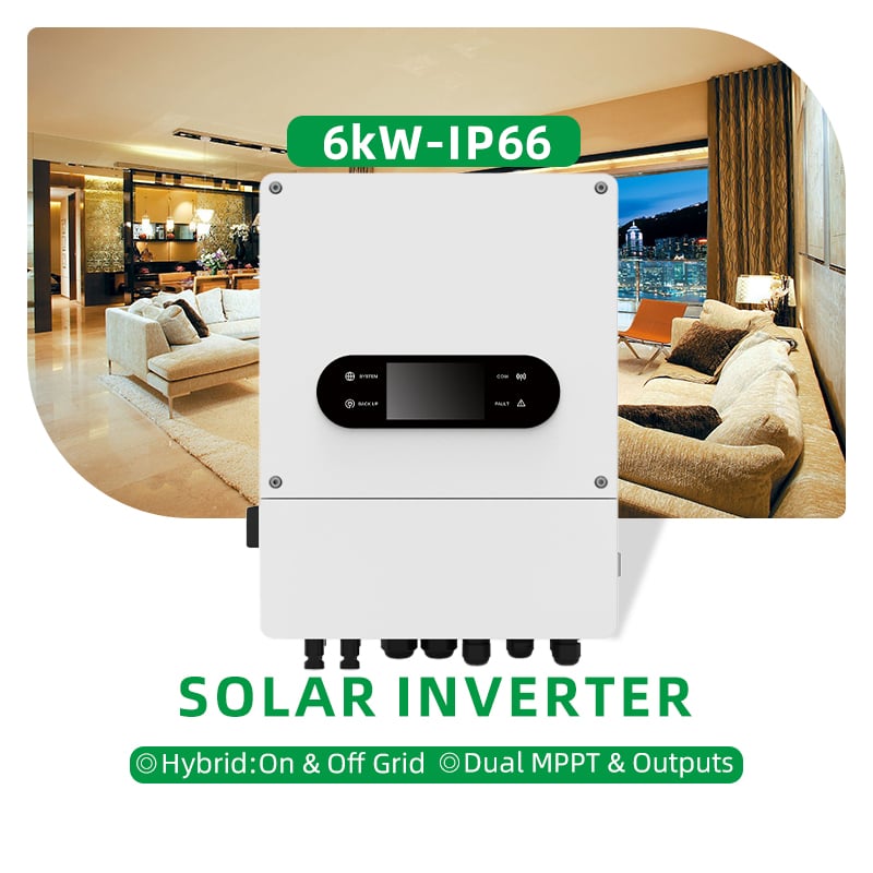 6KW Hybrid Solar Inverter | AEP-6KP1-D5 with 12000W PV Input & IP66 Protection