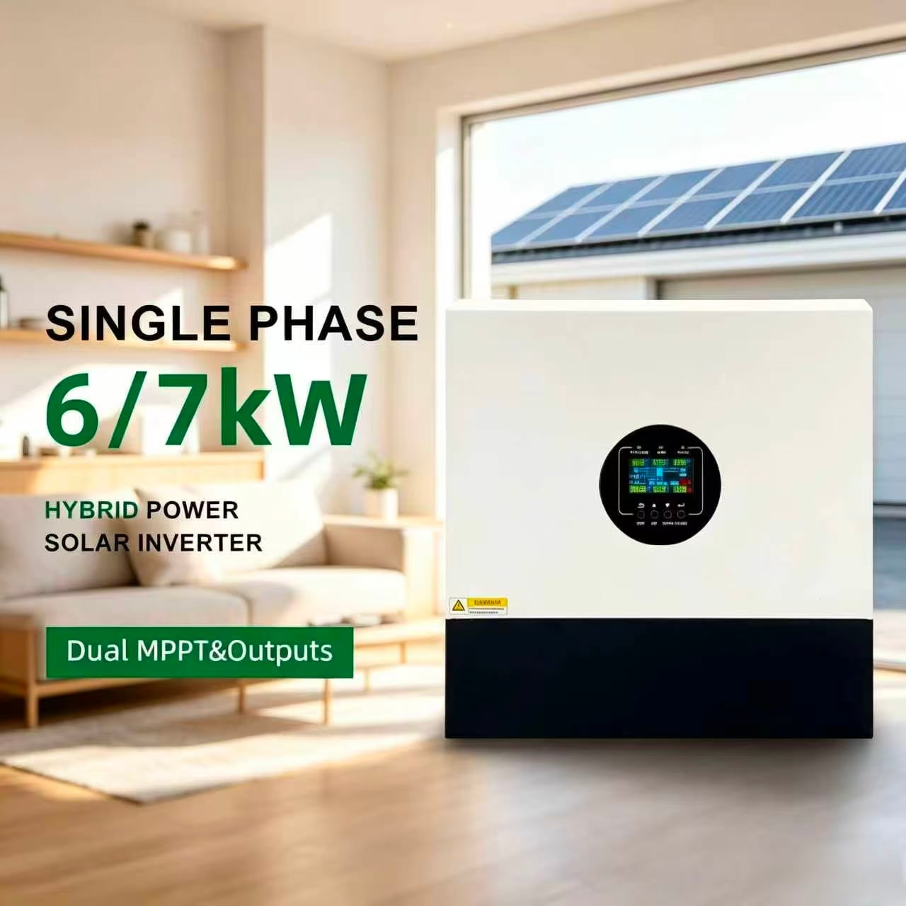 MINVON SOL IA-D3 Series 6KW 7KW Single Phase Hybrid Solar Inverter, 500V PV Dual MPPT Parallel Energy Storage Inverter For Home