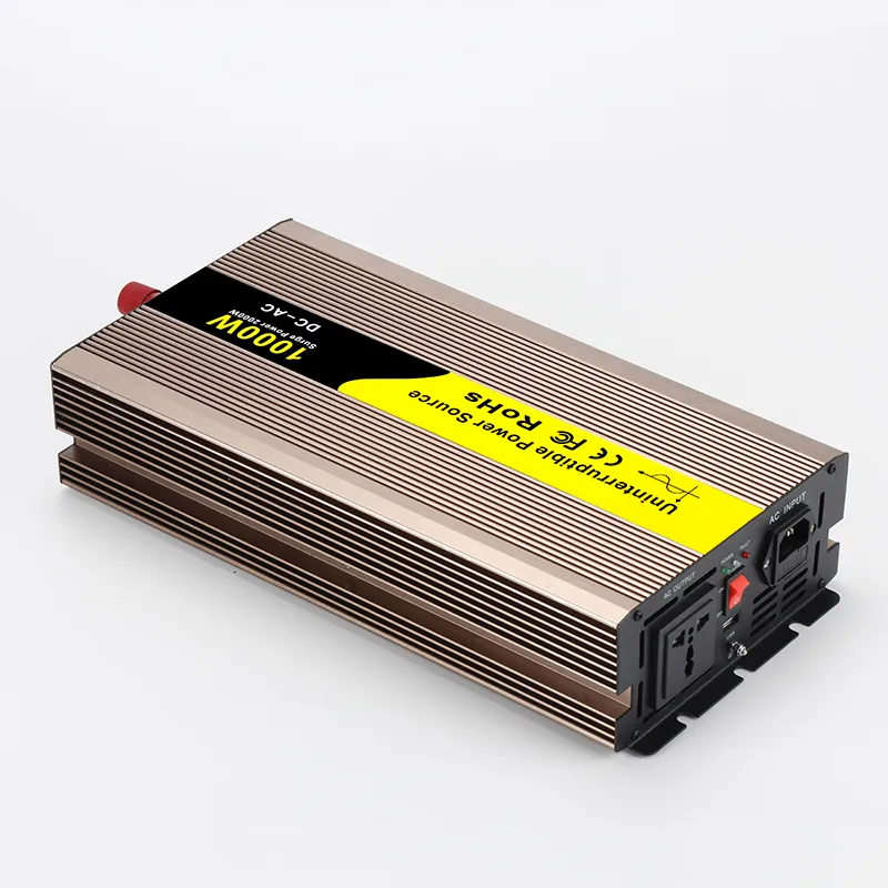 Minvon Pure Sine Wave Inverter 1000W 12V to 230V with LCD Display for Home Appliance Backup