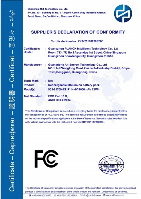 SUPPLIER'S DECLARATION OF CONFORMITY