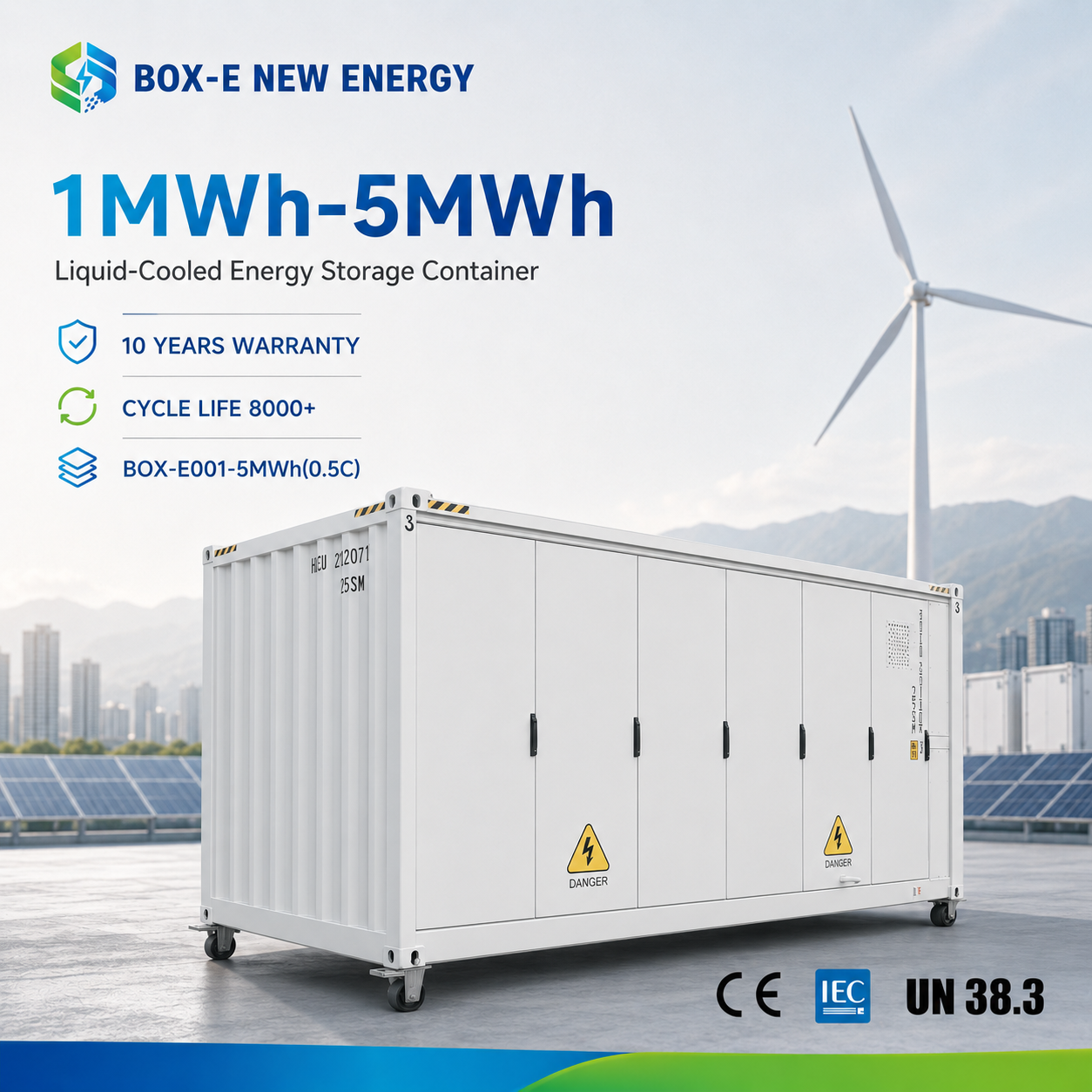 Customizable 20ft 5MWh LiFePO4 BESS Container Battery Energy Storage System for Solar Projects