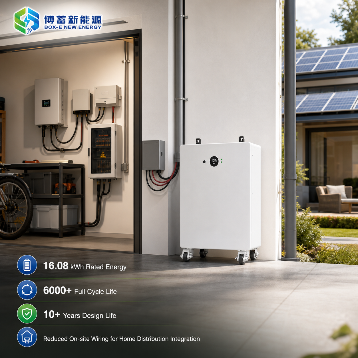Precio competitivo: unidad todo-en-uno escalable de 5 kWh a 16 kWh, sistema de almacenamiento de energía para el hogar de 51,2 V e IP21