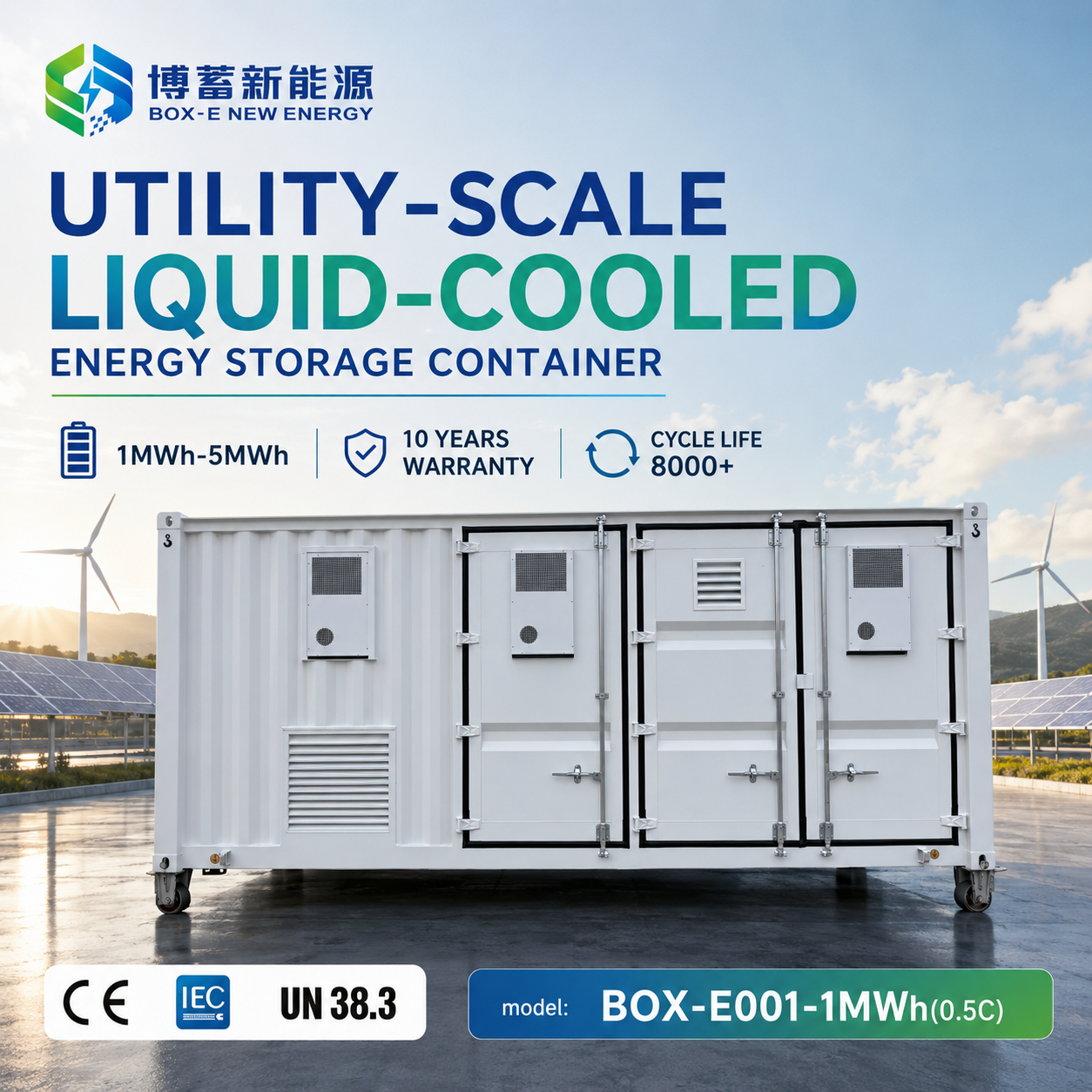 1MWh 500kW Solar Diesel Hybrid Battery Energy Storage System 20ft Container for Renewable Energy