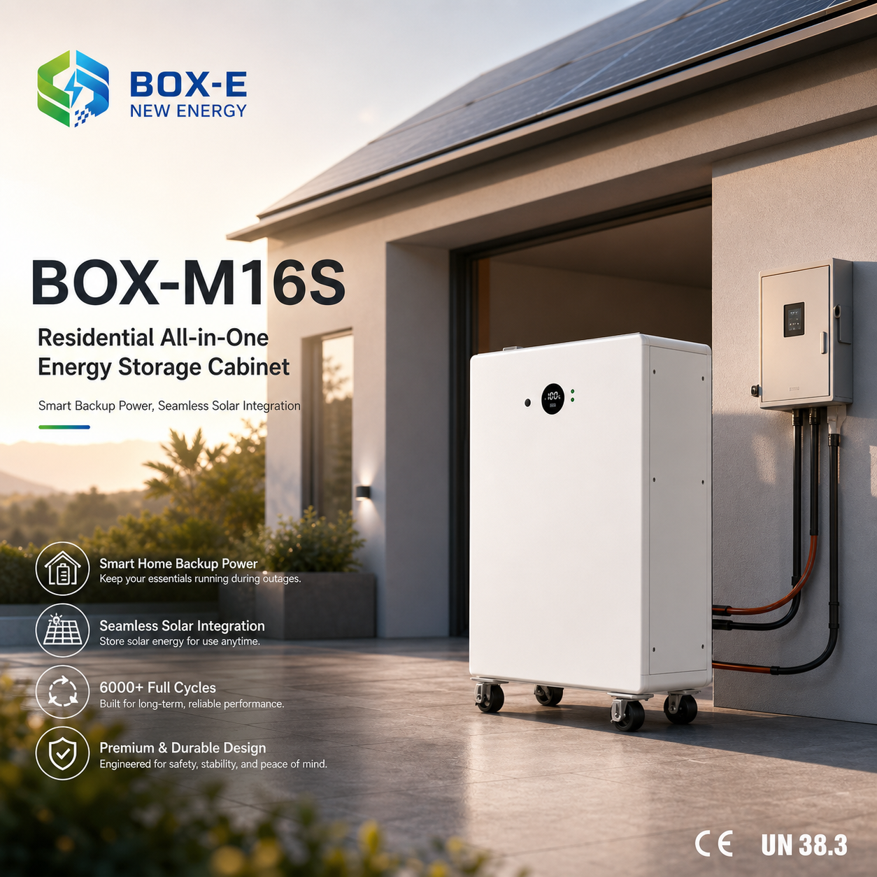 batería solar de alta calidad de 51,2 V, 314 Ah y 16 kWh, de pie, con conexión Wi-Fi para sistemas domésticos de energía solar