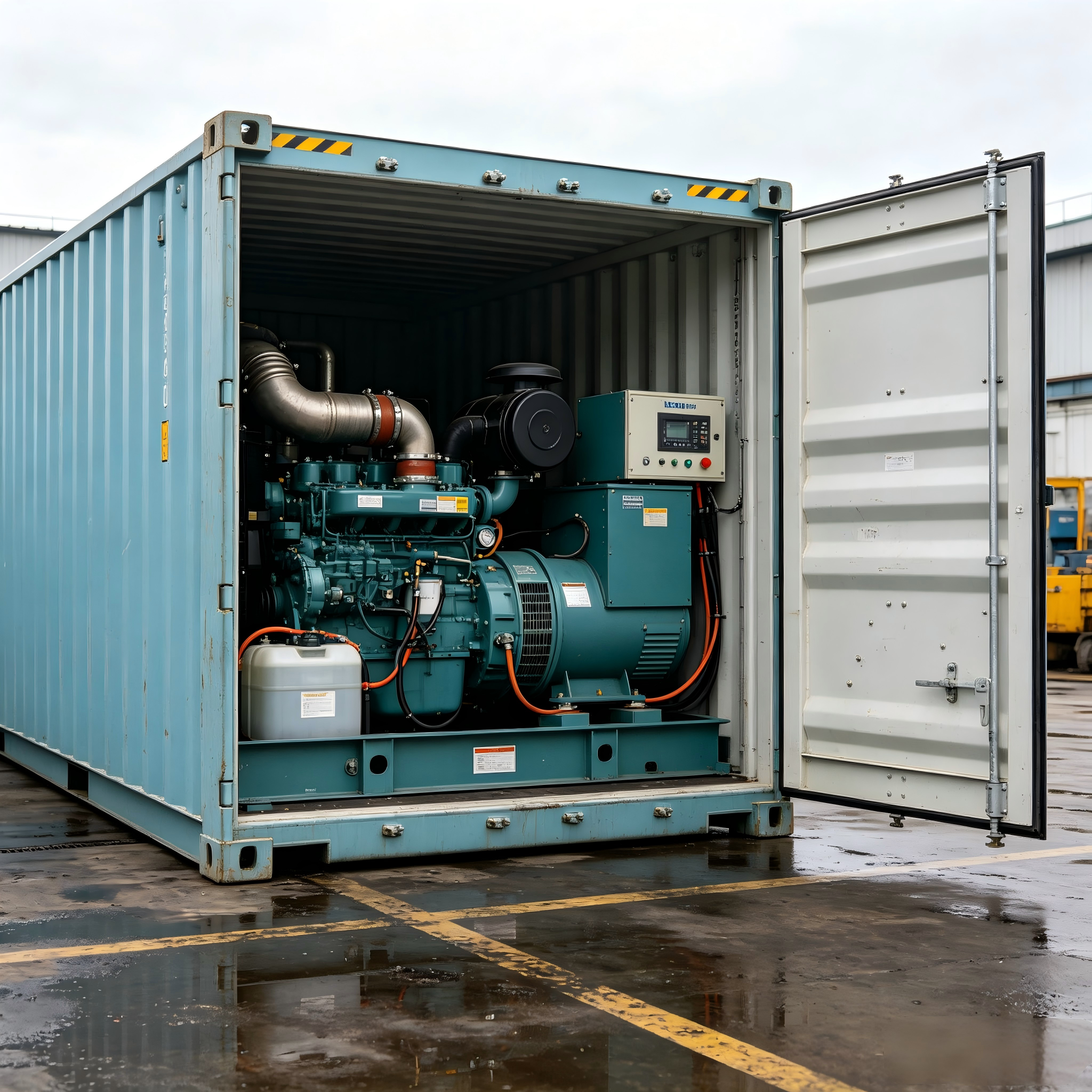 20ft klankdigte houer gekontenerde dieselgeneratorstel