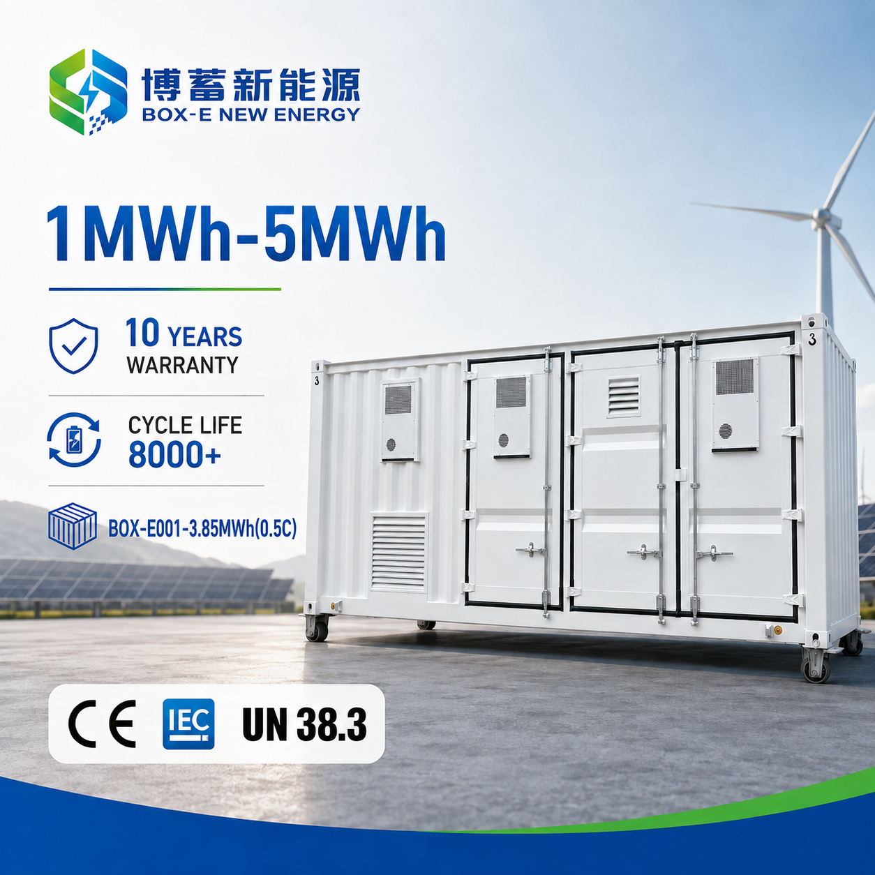 8,000回以上充放電可能、1MWh液体冷却式LFPバッテリーコンテナ（20フィート）、高投資対効果（ROI）の送配電向けエネルギー貯蔵システム（ESS）