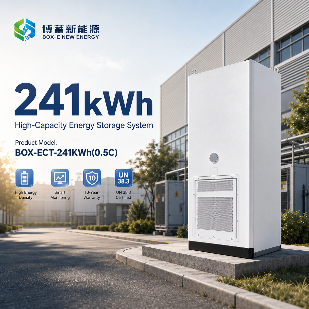 Air Cooled Energy Storage Cabinet for Commercial Battery Storage Systems Featuring 241kWh