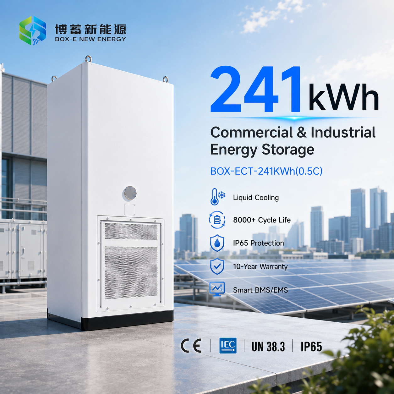 All-in-One 241kWh Solar Battery Energy Storage System Outdoor Cabinet for Factory