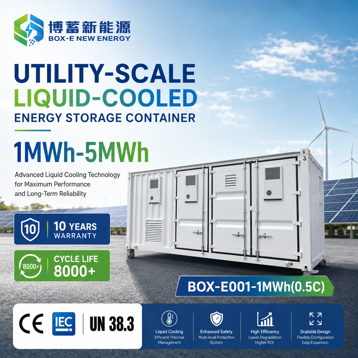 Reliable and Cost-effective liquid cooling 1mwh Battery Energy Storage System Container