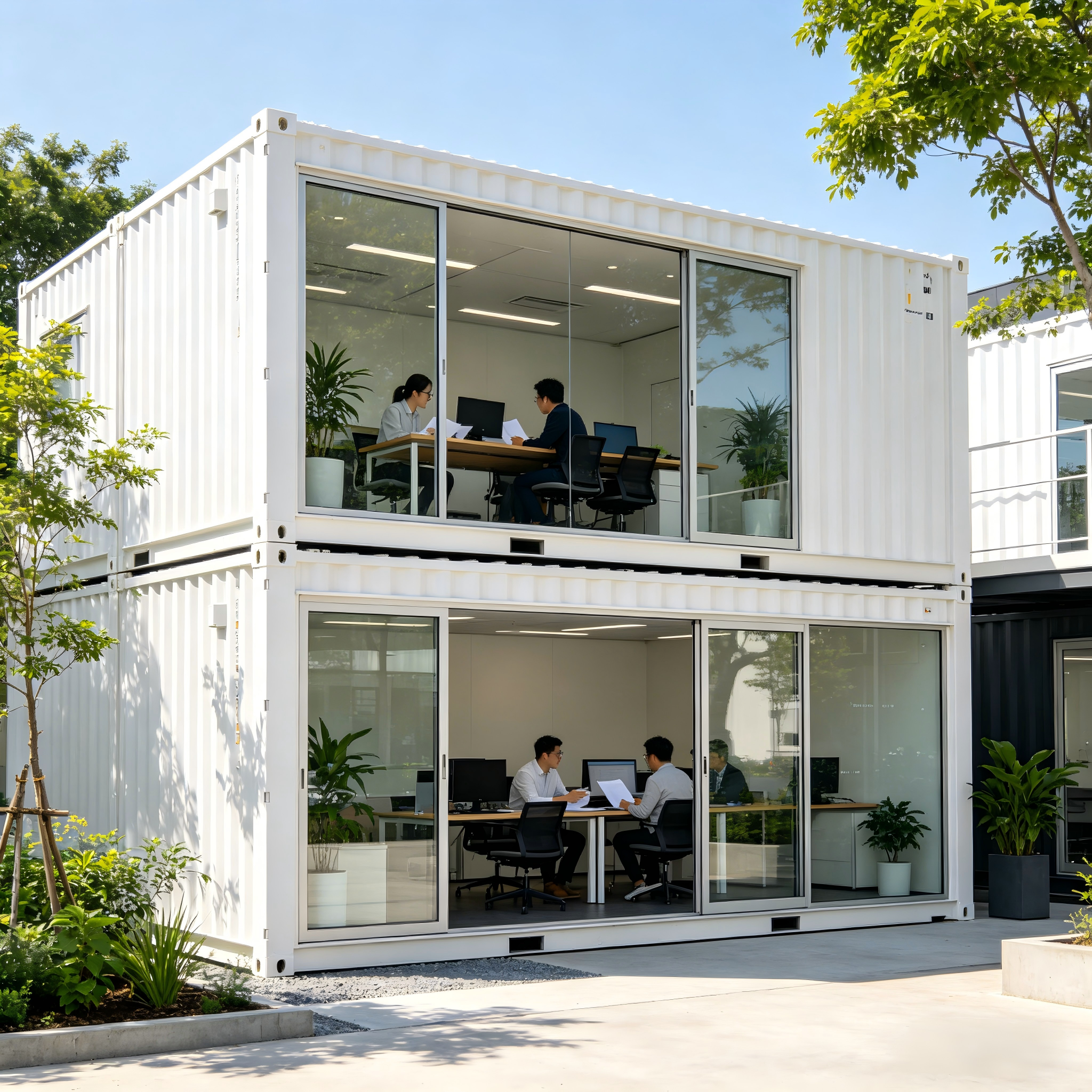 Prefabricated container house Modern style  for office commercial 