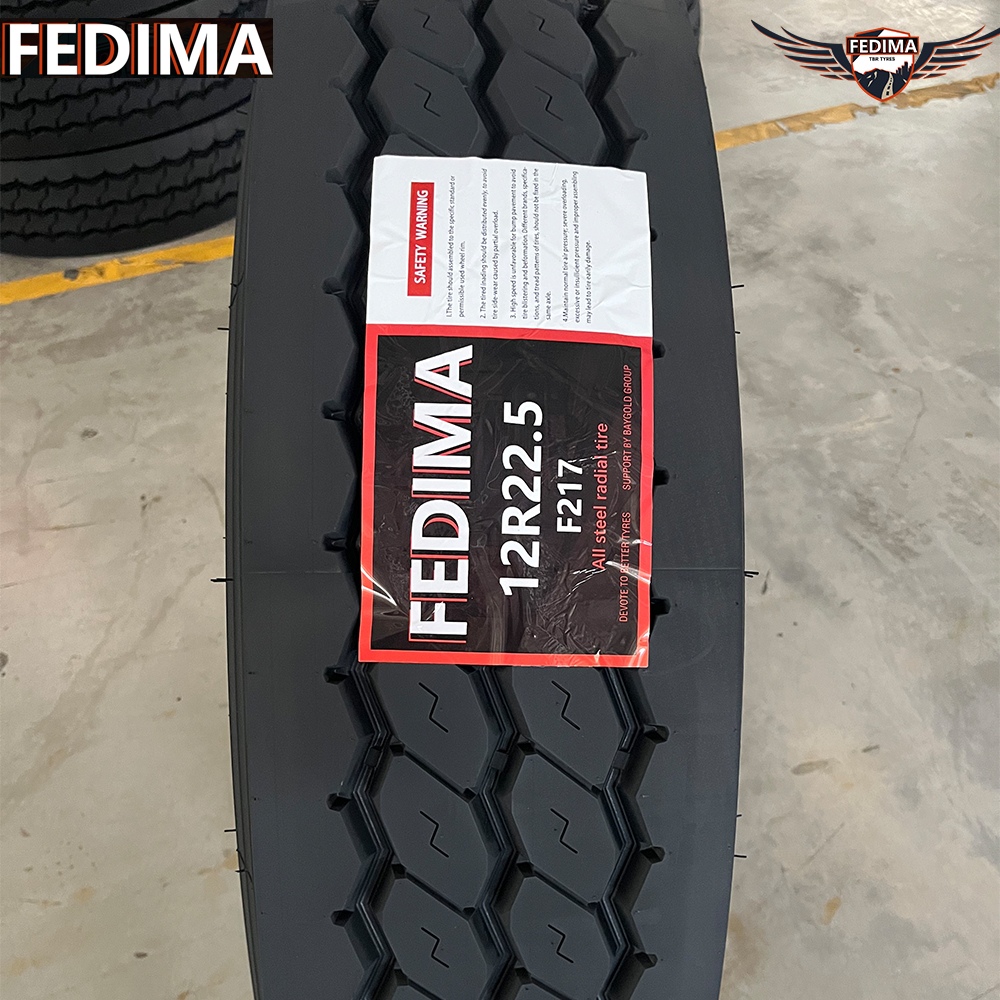 Feidma Truck Tyre 12R22.5 F217 Open Shoulder Design For Region Better Heat Dissipation