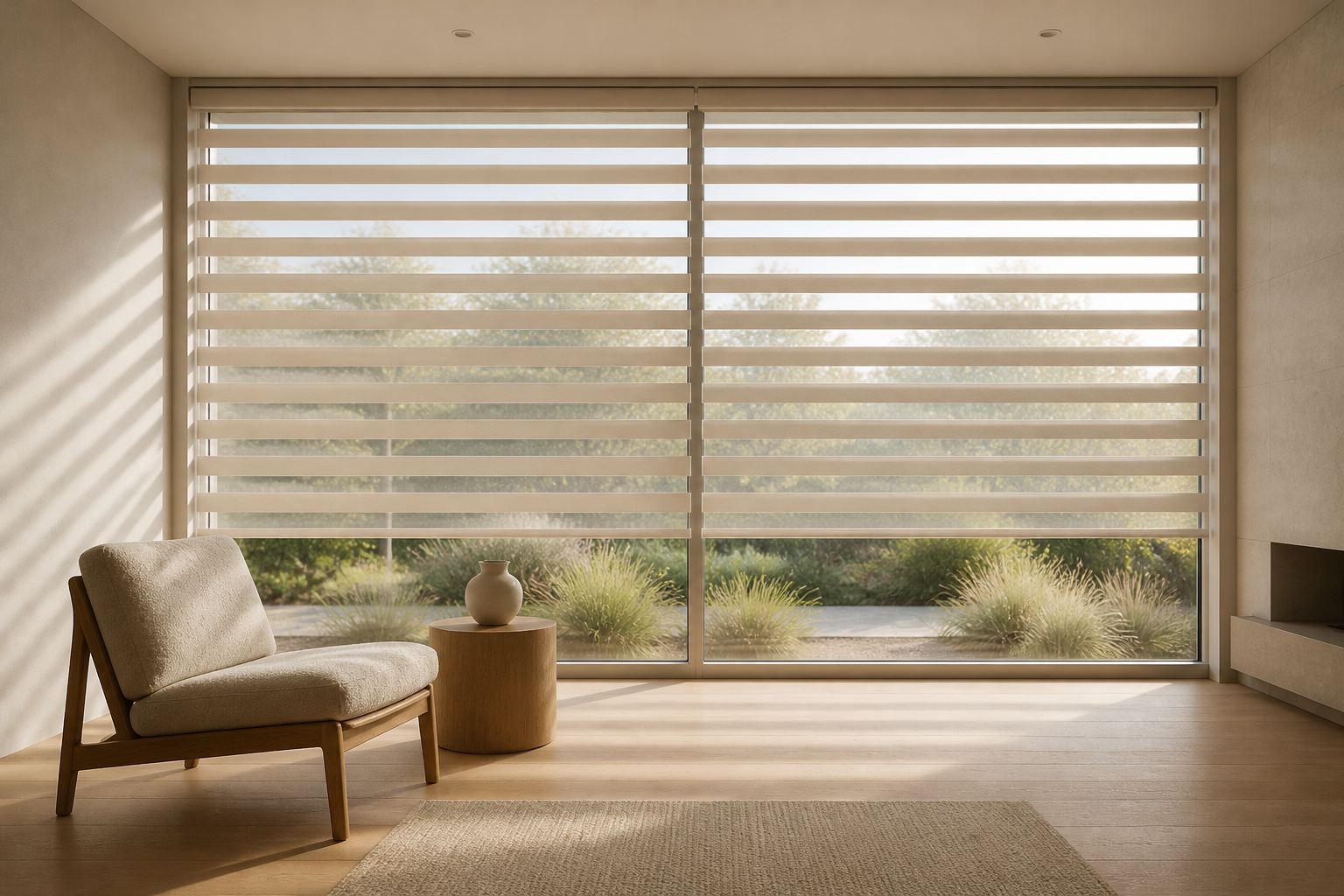 Case Study: How a Modern California Villa Achieved Gapless Light Control with Dual-Mode Motorized Zebra Blinds
