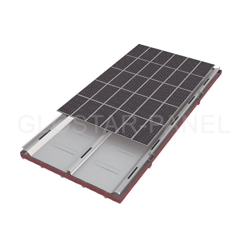 PVMR 1025 BIPV photovoltaic metal roof sandwich panel