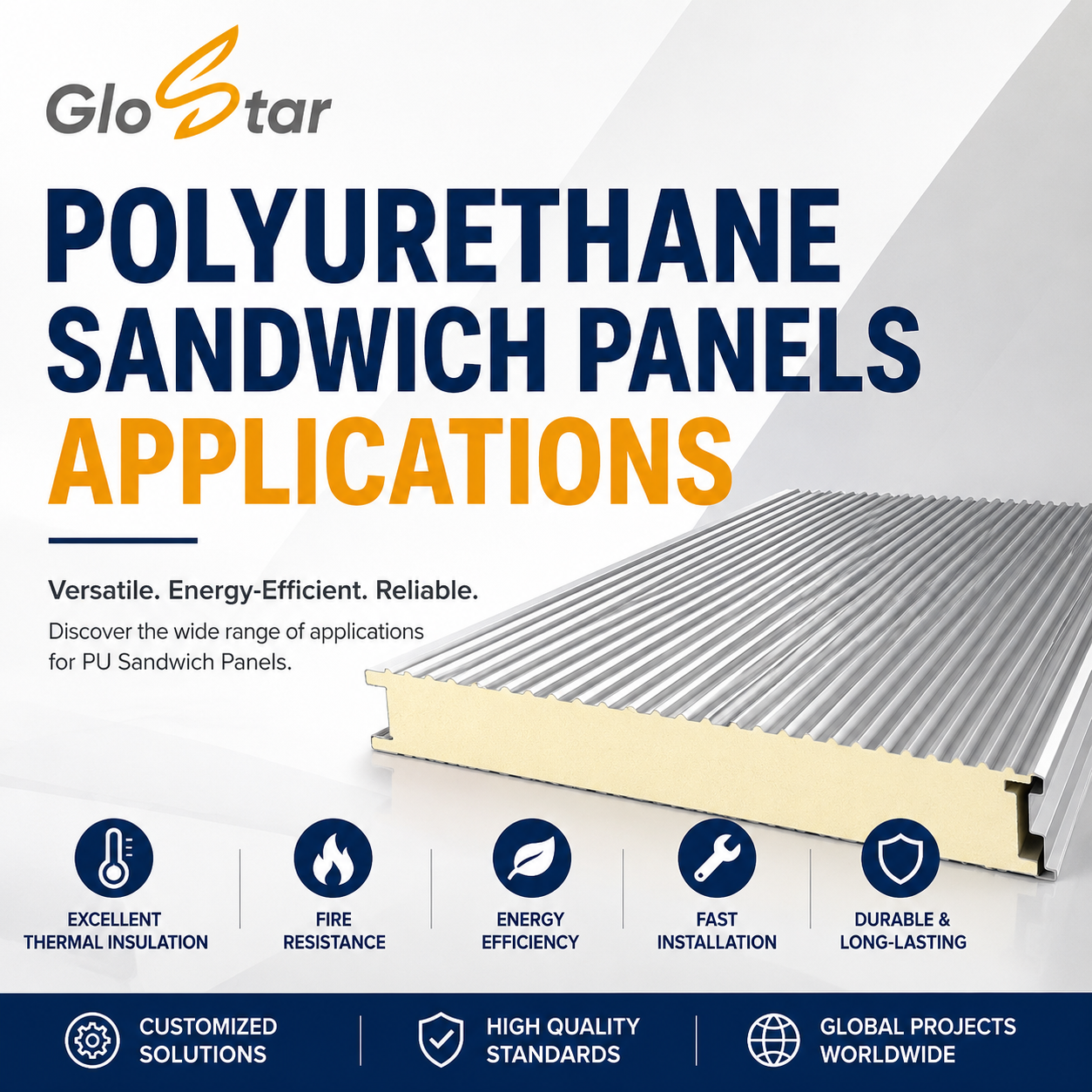 Glostar Polyurethane Sandwich Panel Applications
