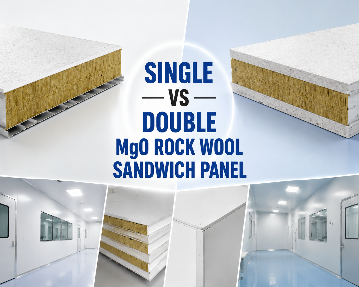 Single vs Double MgO Rock Wool Sandwich Panel: How to Choose the Right Cleanroom Panel?