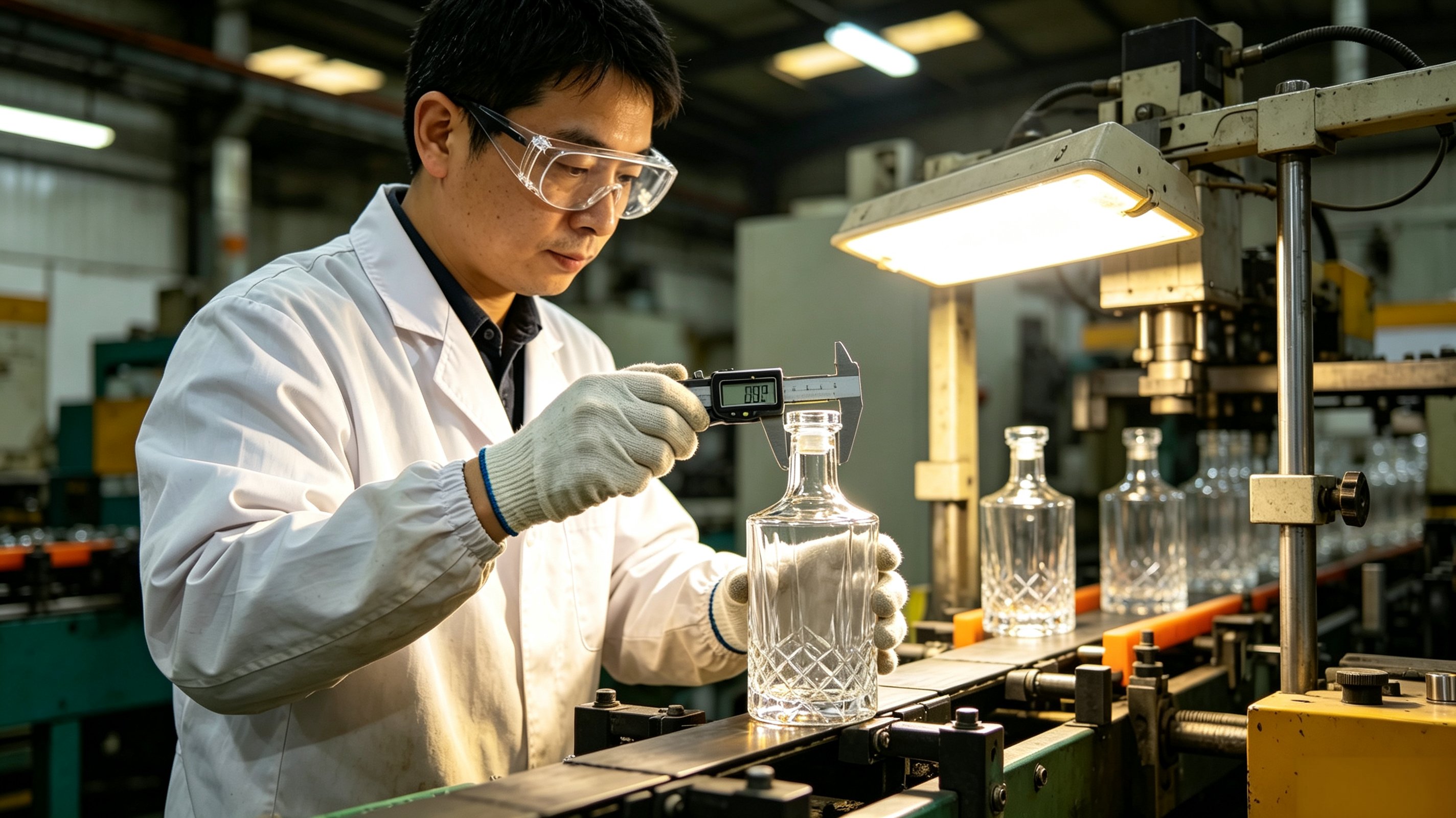 Factory quality control — caliper measurement and AQL inspection