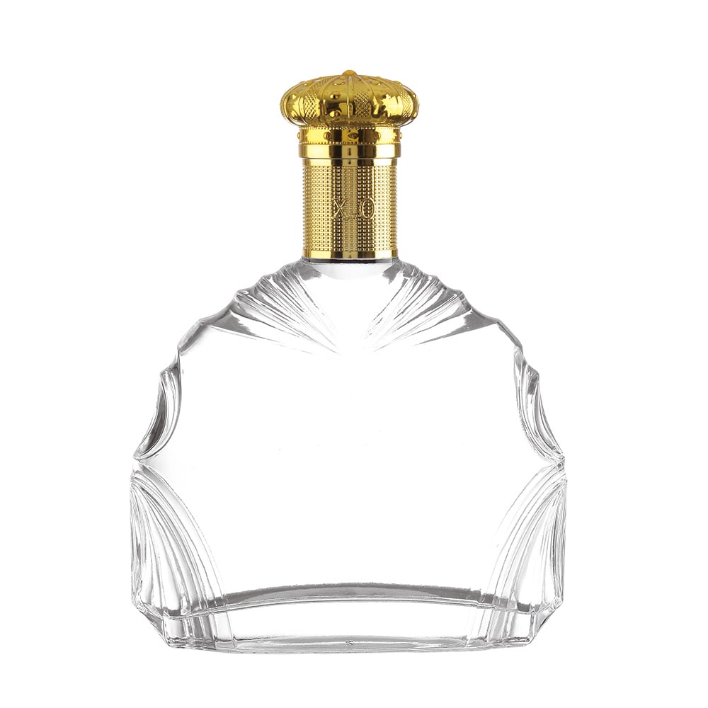 High-quality crystal glass liquor bottles for spirits, available in 700ml and 750ml. Suitable for brandy, XO, whisky, tequila and other spirits. Equipped with custom bottle stoppers. Custom processes including hot stamping and labeling are supported.