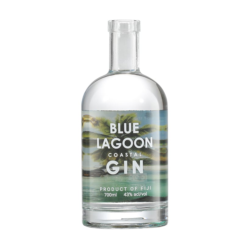 Double-Sided Decal Glass Spirits Bottle