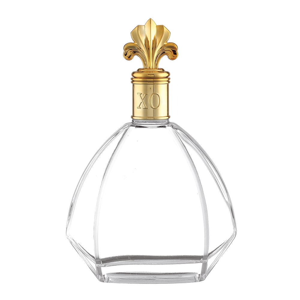 High-grade crystal white glass liquor bottles, spirit bottles in 700ml/750ml. Suitable for brandy, rum, tequila, whisky and other spirits. Support bottle body spraying, decal printing, hot stamping and other processes. Equipped with customized bottle caps