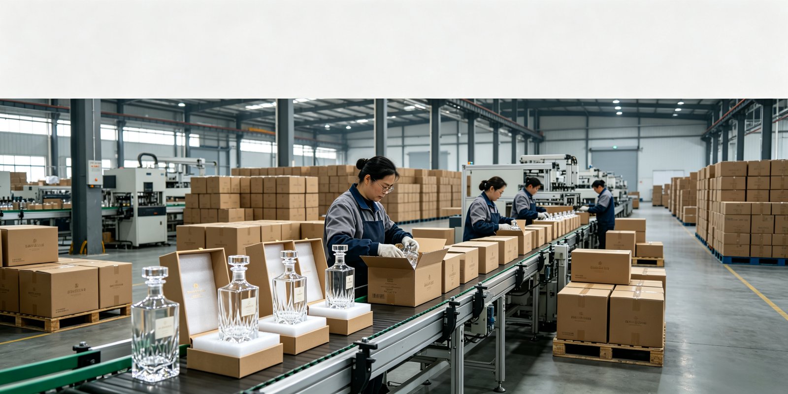 12,000 custom gin bottles packed and ready for shipment