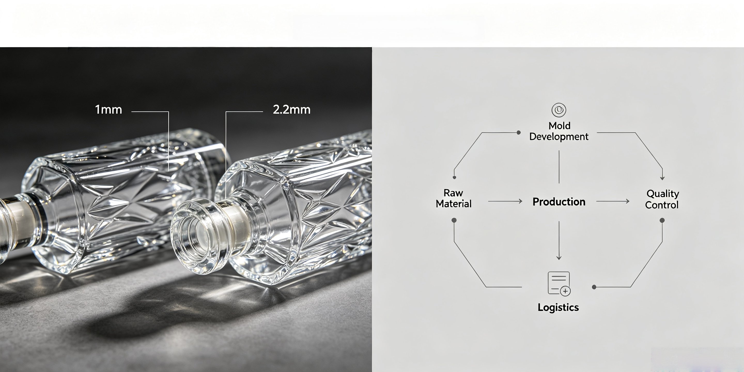 1mm vs 2.2mm wave embossing depth comparison on dark glass