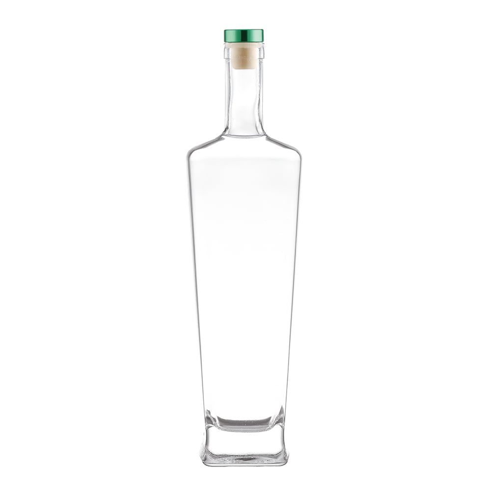 Premium Crystal Clear Glass Liquor Bottles with Cork Stopper for Brandy, Rum, Tequila, Whiskey, Vodka 700ml/750ml