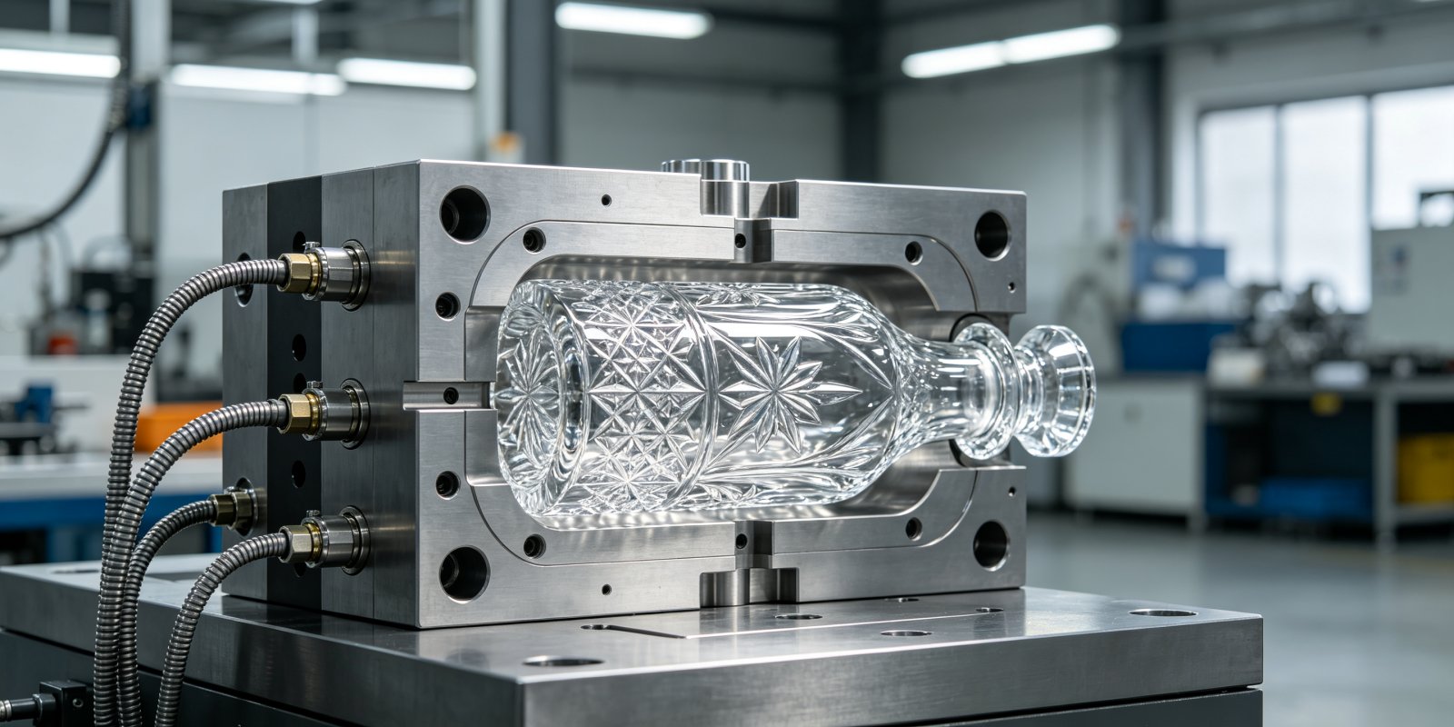 Custom glass bottle mold development with localized cooling system optimization