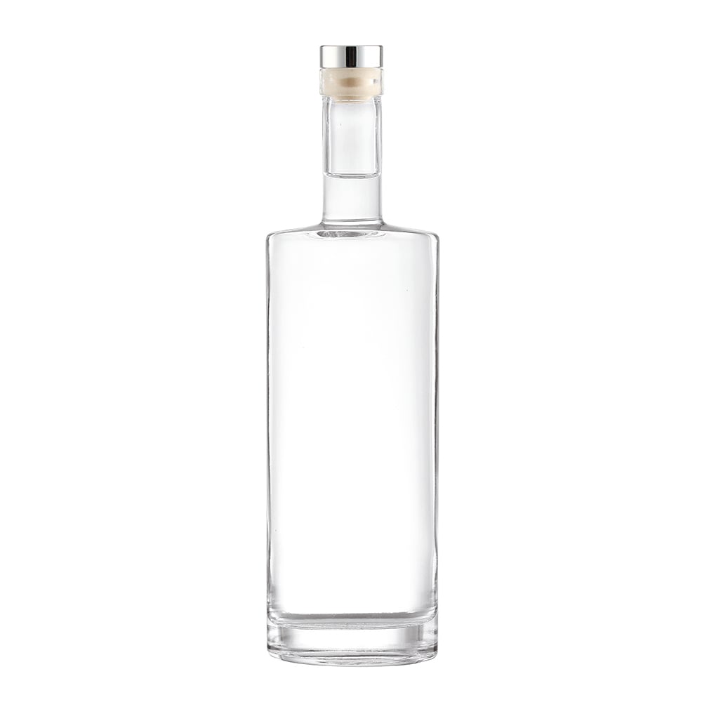 Premium Crystal Clear Glass Liquor Spirits Bottles with Cork Stopper for Brandy, Rum, Tequila, Whiskey 700ml/750ml