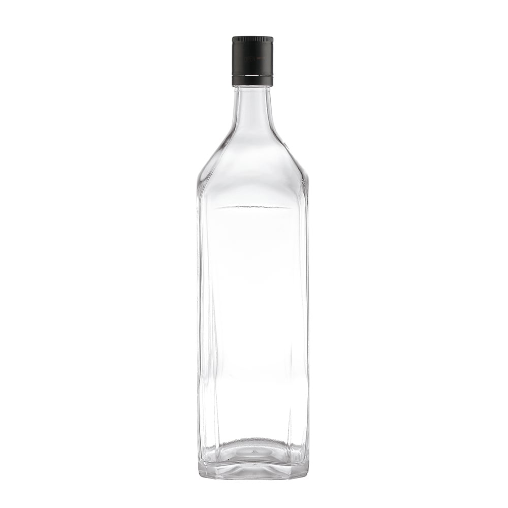 Premium Crystal Clear Glass Liquor Bottles | Customizable with Matching Stoppers and Caps for Brandy, Rum, Tequila, Whiskey 700ml/750ml