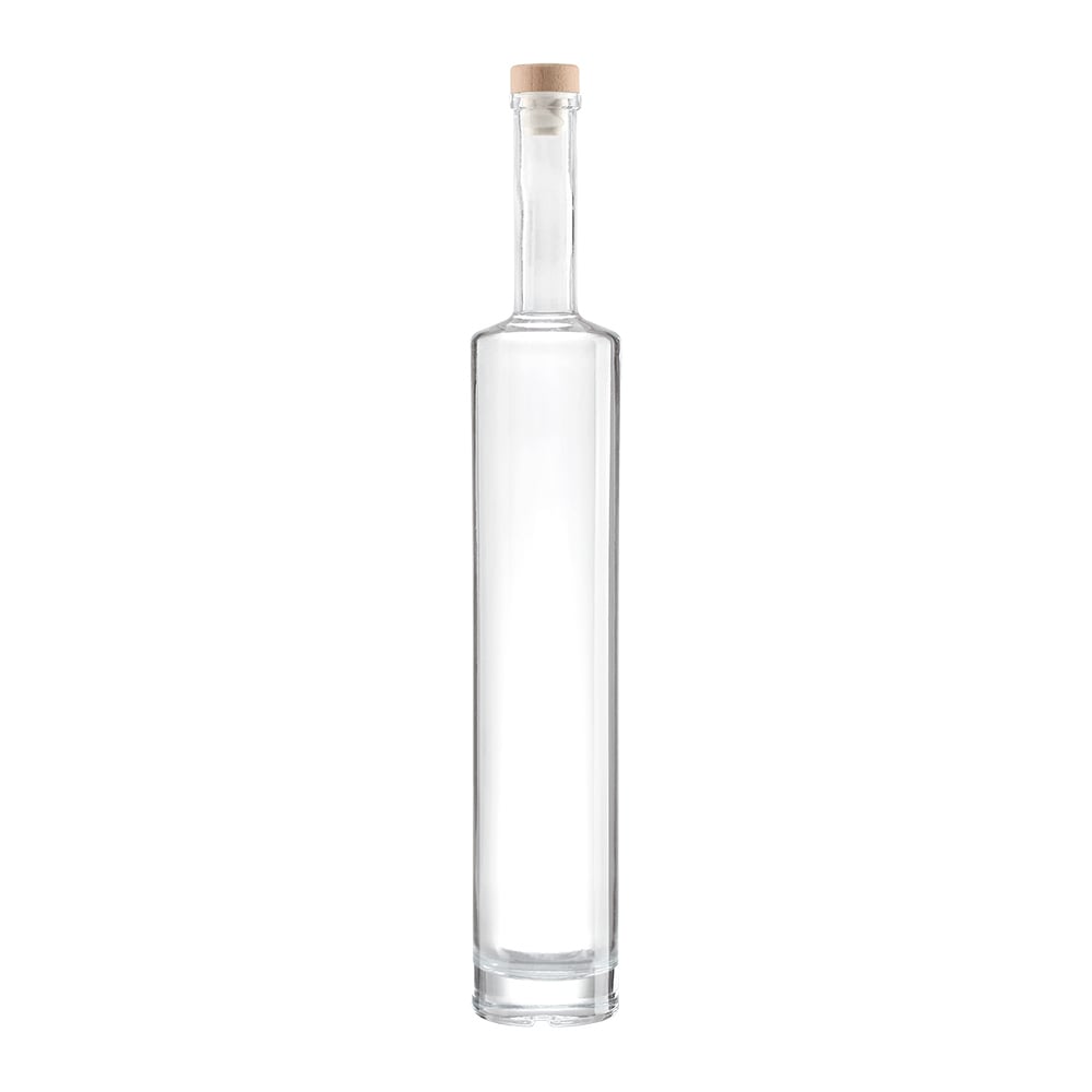Premium Lead-Free Super Flint Glass Empty Vodka Bottles 700ml, for Brandy Whiskey Tequila and Other Spirits, Custom Surface Printing Available with Oak Cork / Synthetic Cork