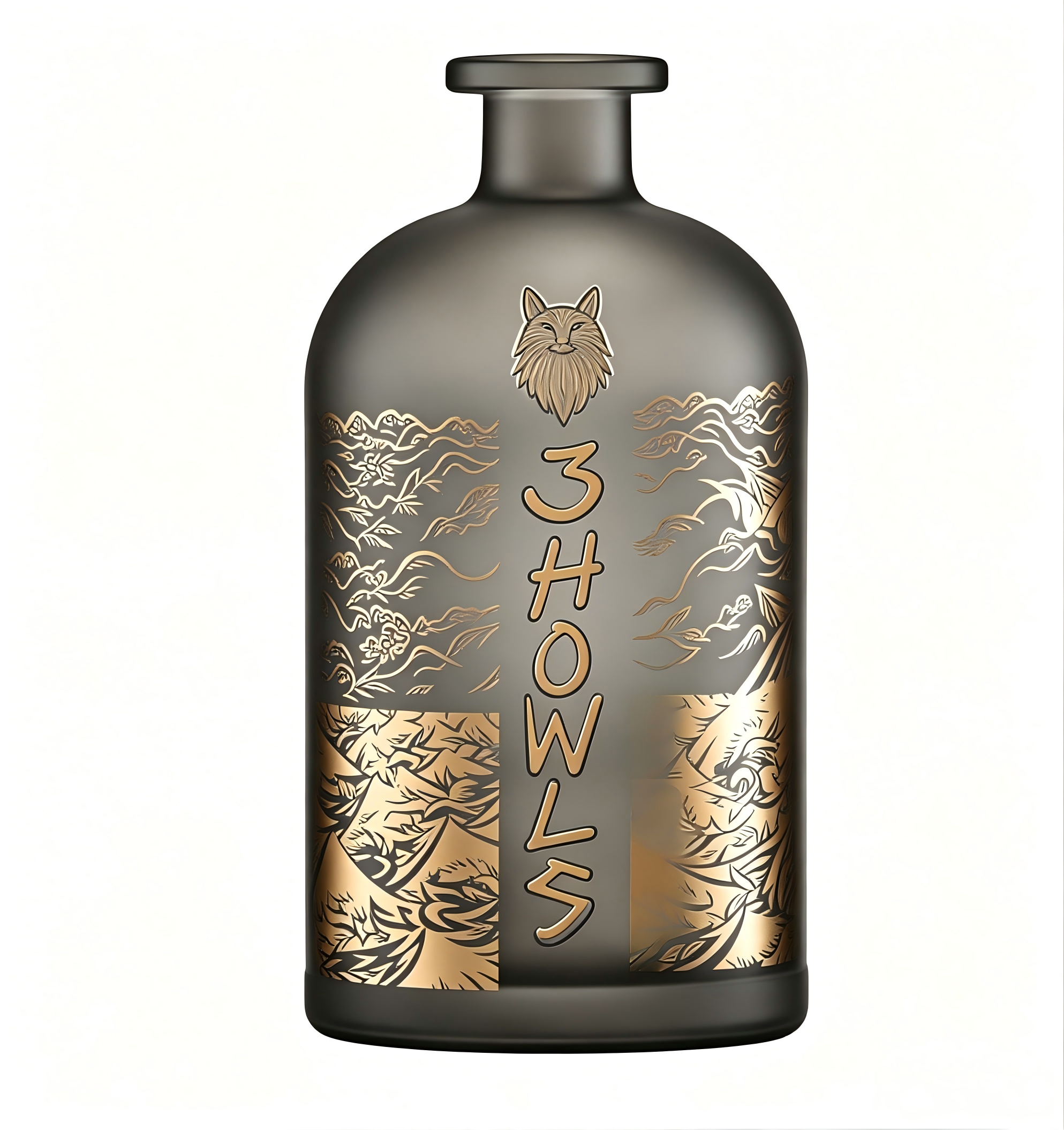  American Craft Whiskey Packaging Solution🥃 3 HOWLS Luxury Frosted Spirits Bottle Case Study