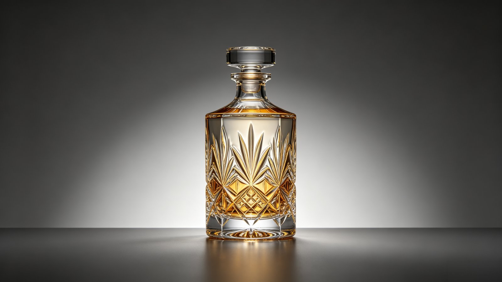 Finished limited-edition custom gin bottle weighing 680g — 22% heavier than standard