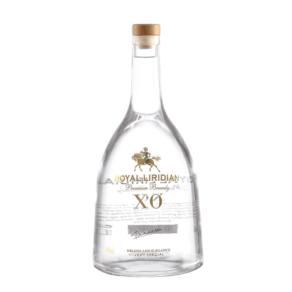 High-end crystal glass liquor bottles, 750ml & 700ml, suitable for whiskey, brandy and more. Personalized customization available for the bottle body, equipped with cork stoppers.