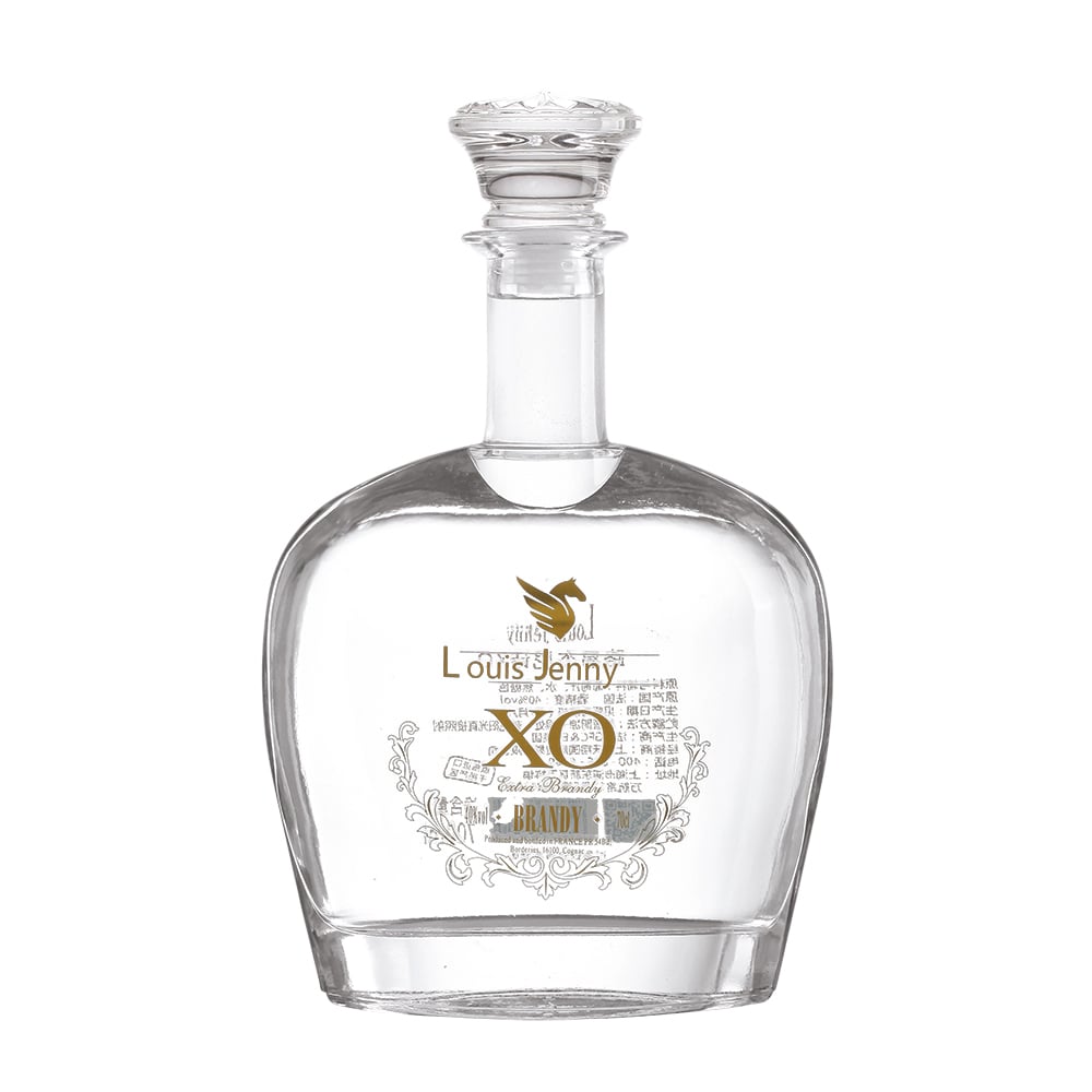 Premium Crystal Glass Liquor Bottles, Empty Spirit Bottles 700ml & 750ml For Whiskey, Brandy, Rum and More Personalized Bottle Customization Custom Bottle Caps Available