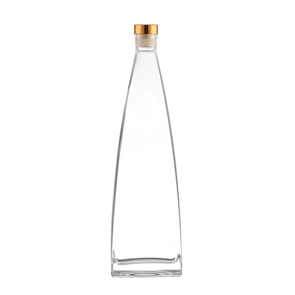 High-quality crystal white glass liquor bottles, spirit bottles available in 700ml/750ml. Suitable for brandy, rum, tequila, whisky and other spirits. Support spraying, decal printing, screen printing, hot stamping and other customization on the bottle 