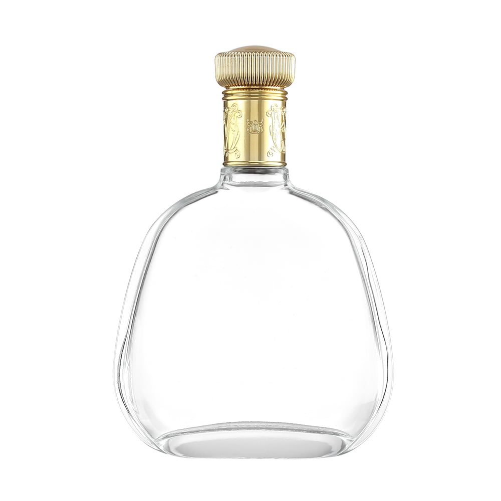 Crystal Glass Bottles, Empty Glass Spirit Bottles, 700ml & 750ml, suitable for brandy, whisky, rum and other spirits. Custom patterns and text printing are available, with customized cork caps.