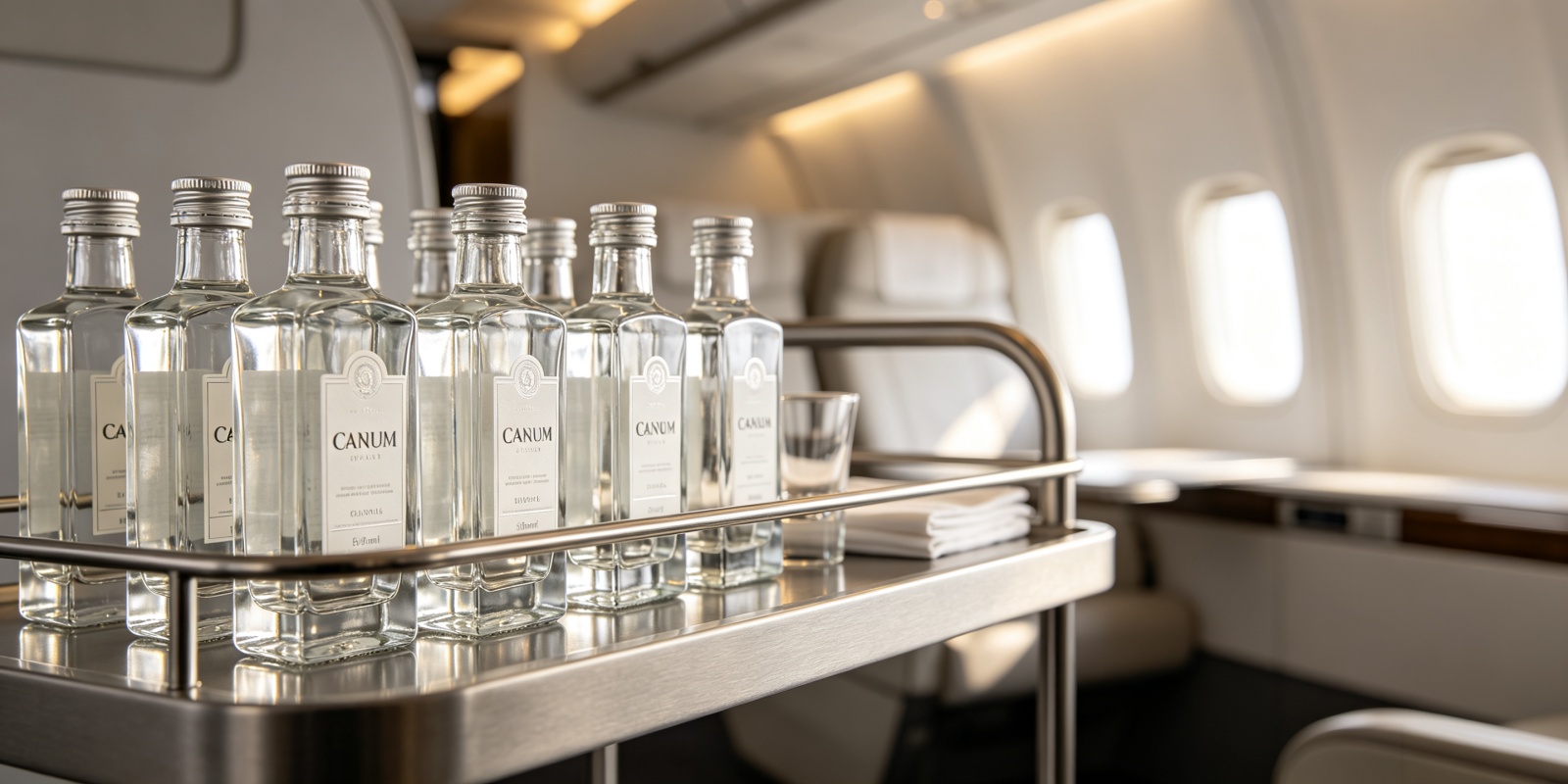 50ml miniature spirits bottles — sampling, minibar and airline service format