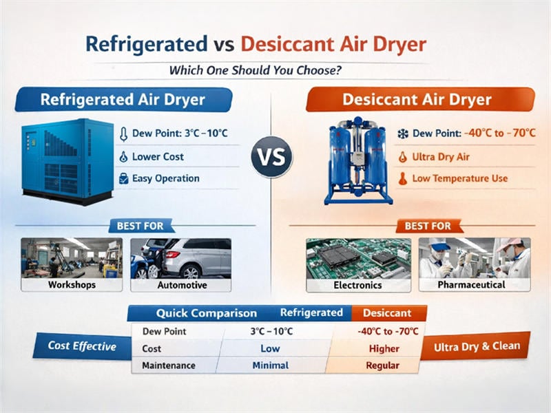 Refrigerated vs Desiccant Air Dryer: Which One Should You Choose?