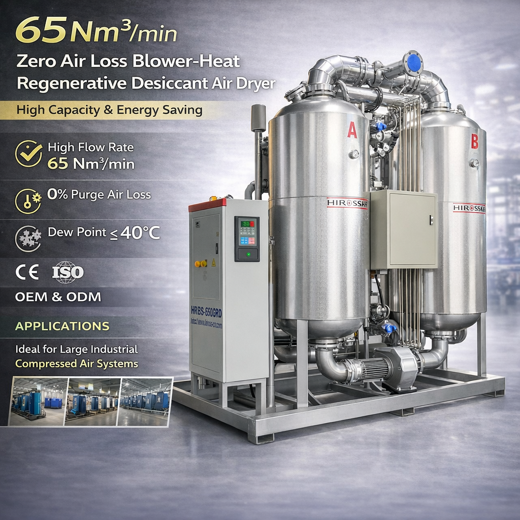 Stainless Steel Zero Air Loss Blower-Heat Regenerative Desiccant Air Dryer.png