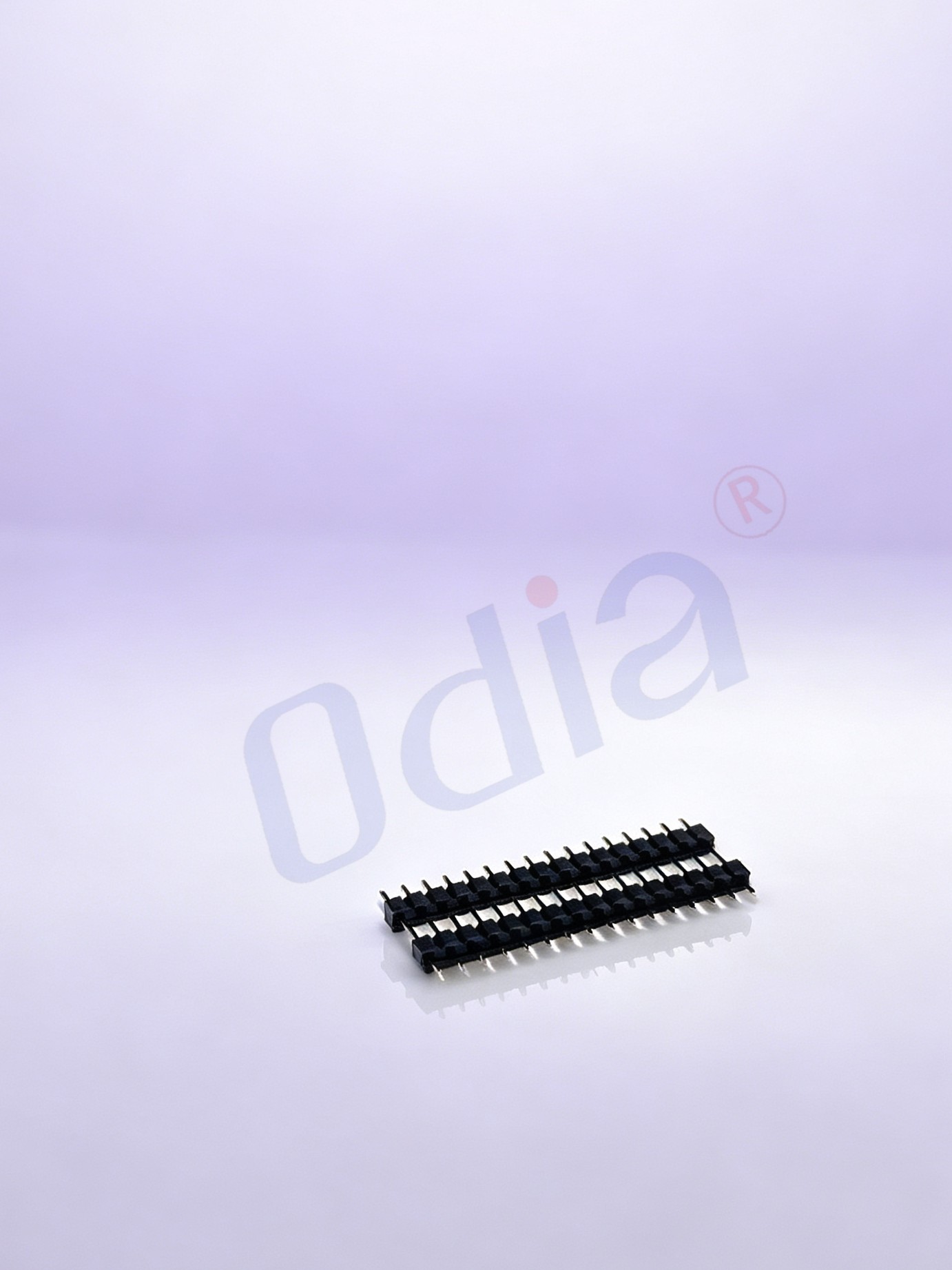Přímý kolíkový konektor se čtvercovým otvorem, 2,0 × 2,0 mm, jednoradý 1 × 16P, dvouvrstvý plastový izolátor, orientace 180°, celková výška 13,5 mm