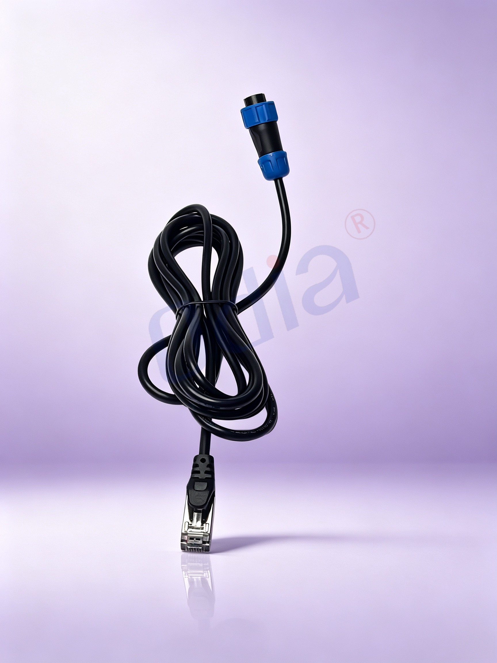 3-jádrový kruhový vodotěsný konektor na RJ45 8P mužský zásuvkový kabel pro střídač Sanjing, délka kabelu dle přání