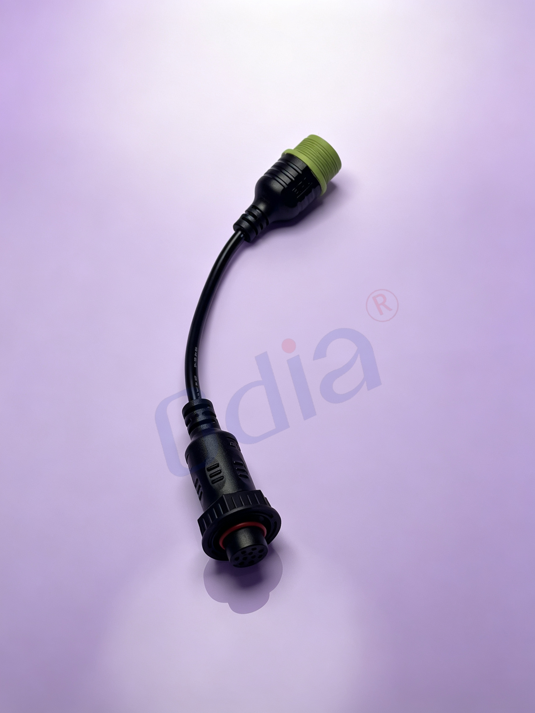 Kabel letecký 4-pólový mužský zásuvný konektor na 10-pólový kruhový ženský konektor, délka kabelu dle přání