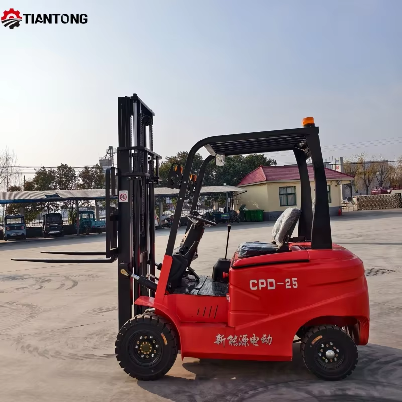 3Ton Four Wheel Electric Forklift Truck H Type Mast for Heavy Load