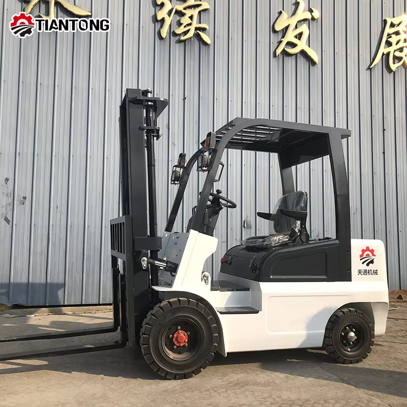 2Ton Electric Forklift Hydraulic Lift Adjustable for Warehouse Stacking