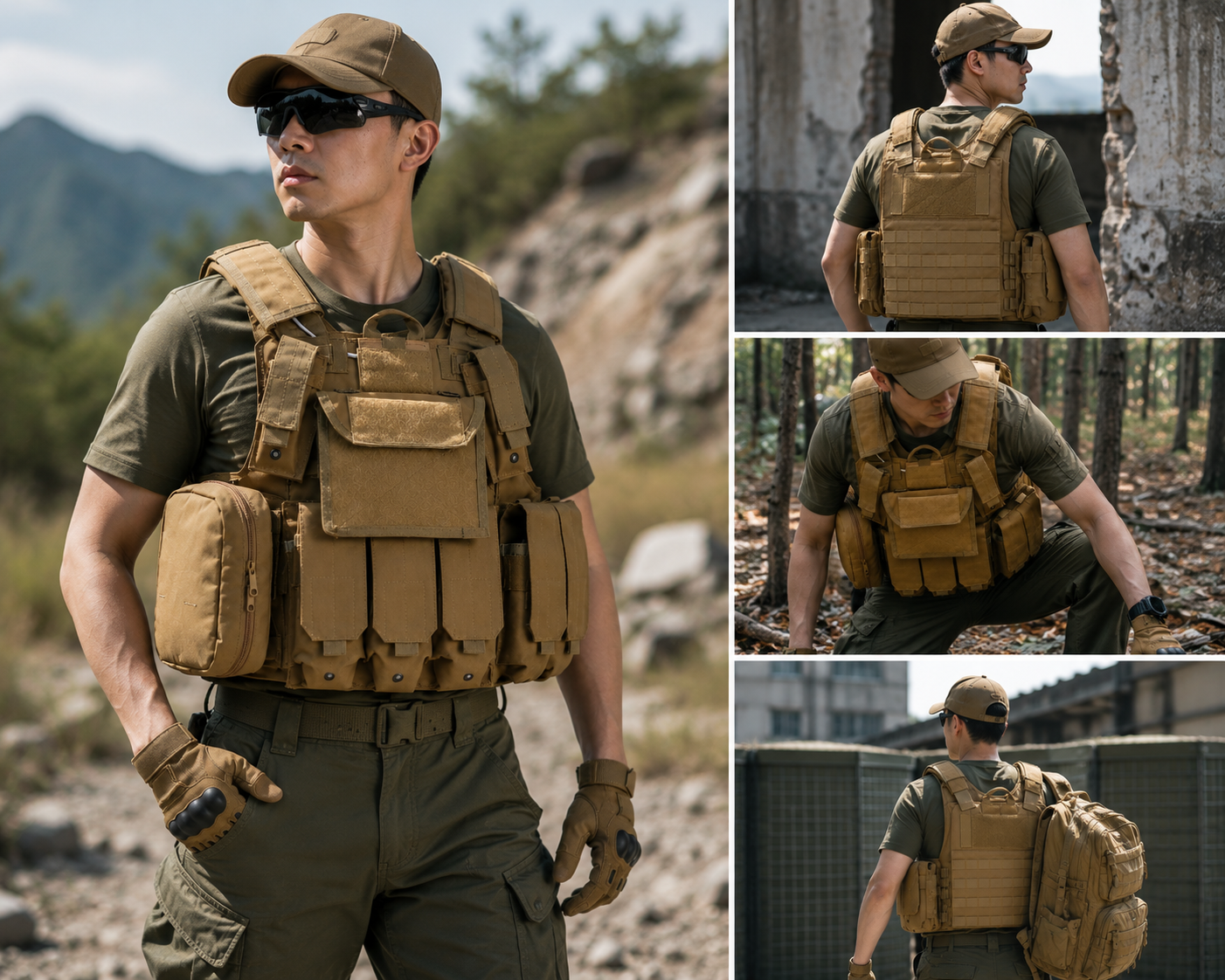 Quick Release Tactical Vest, Outdoor Training Camouflage Protective Vest, Stab-Proof Modular Tactical Vest details