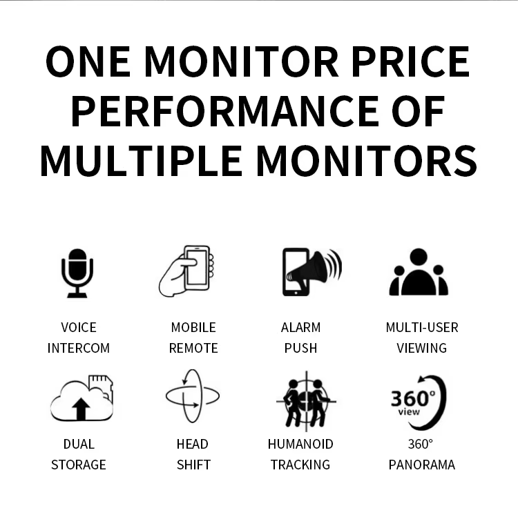 Customized Wireless Camera Wholesale Two Way Audio 360 Degree PTZ Surveillance Full Color Night Vision factory