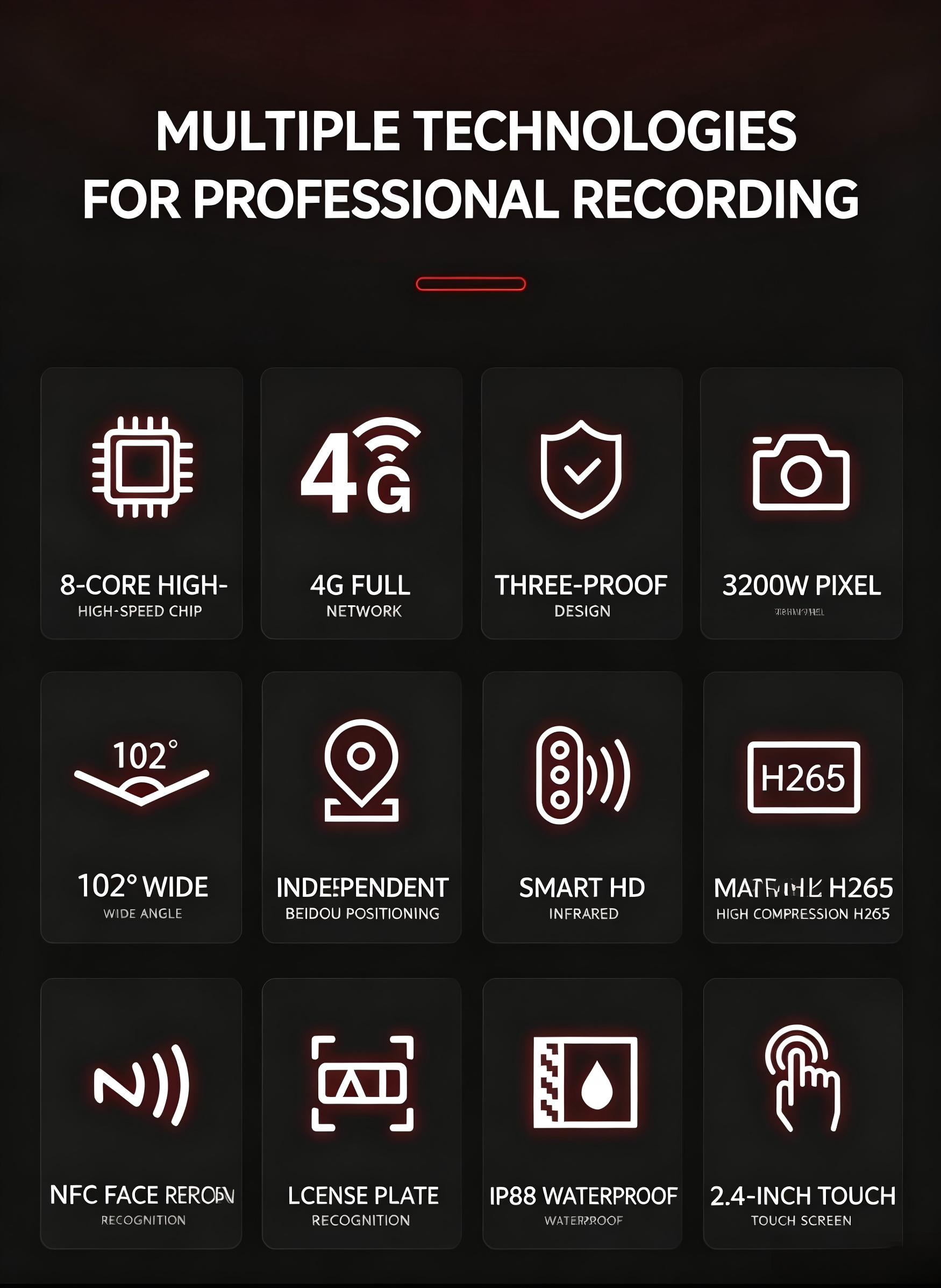 1080P HD Body Worn Camera with Night Vision and GPS Function manufacture