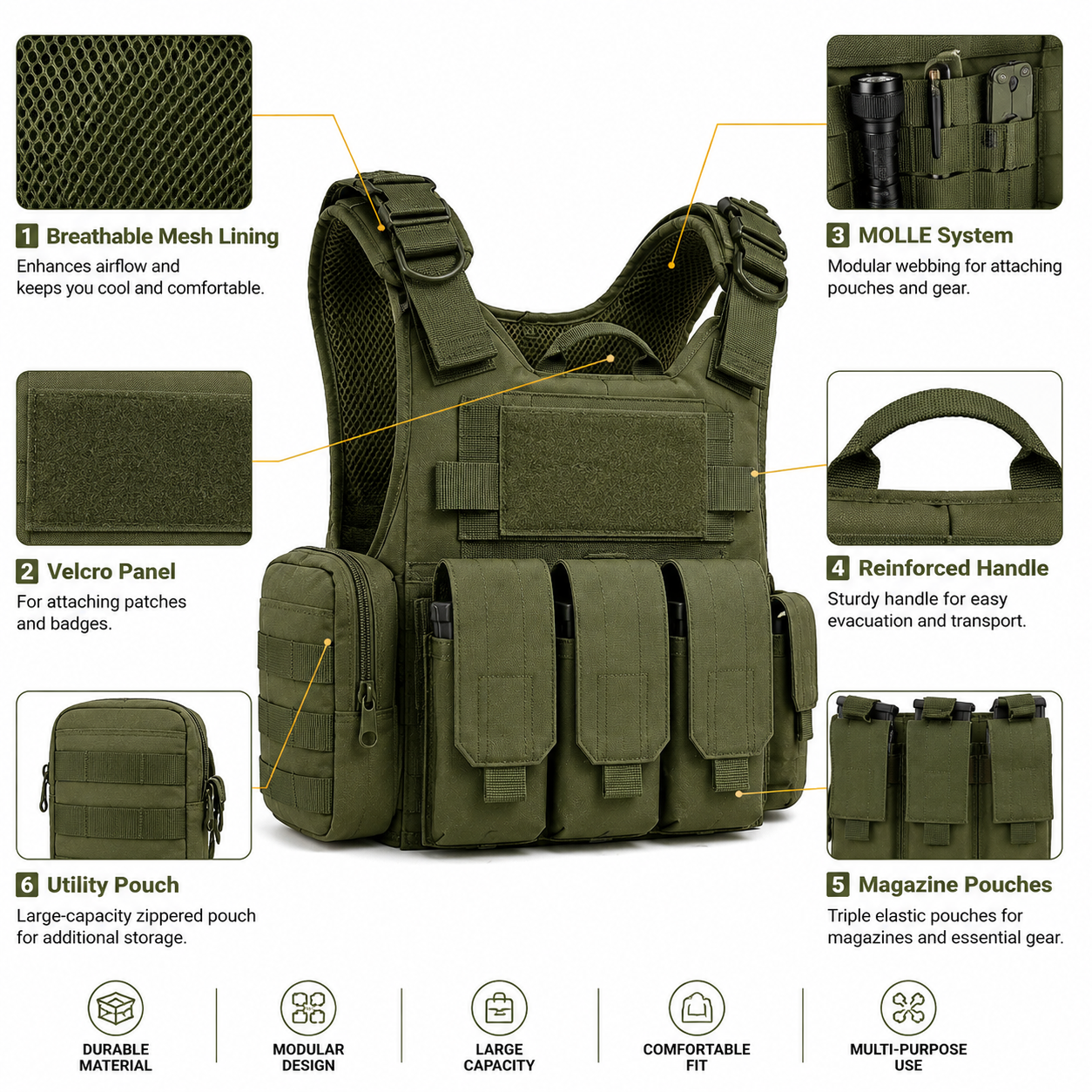 Quick Release Tactical Vest, Outdoor Training Camouflage Protective Vest, Stab-Proof Modular Tactical Vest supplier