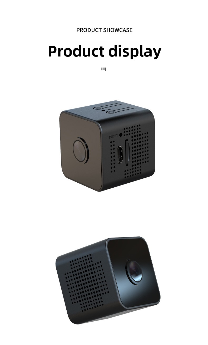1MP HD Mini Square Aerial Action Camera – Smart WiFi Home Security CCTV Cam with TF/microSD Card Slot, Drone Mountable manufacture